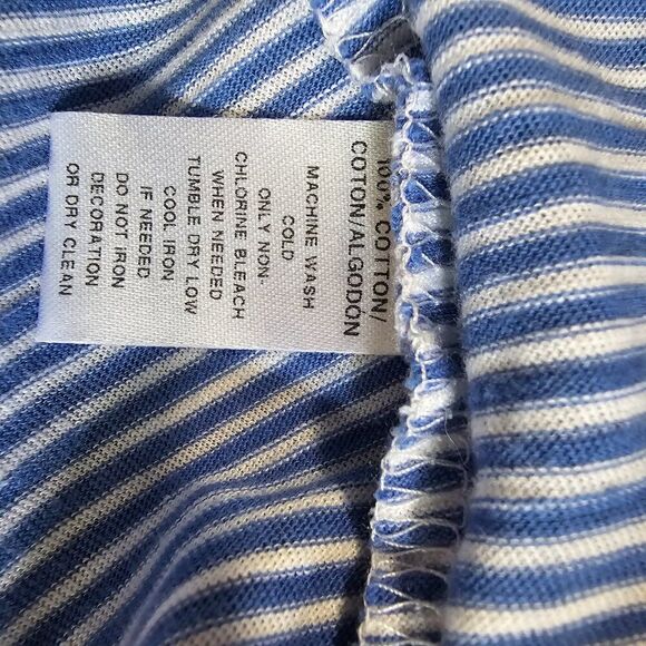 EUC LOFT VINTAGE SOFT STRIPED BOATNECK / OFF SHOULDER TOP EMBROIDERED SLEEVES S - Picture 9 of 11